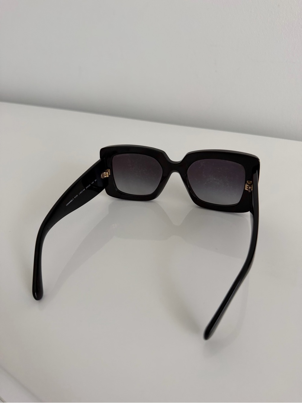 Black Chanel Oversized Square Women's Sunglasses - Picture 5 of 5